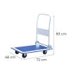 Szállító raktári kézikocsi 150 Kg