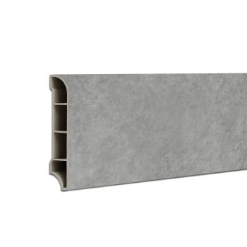 Vinyl SPC padlószegély Harbor beton szürke 2400x60x12 mm