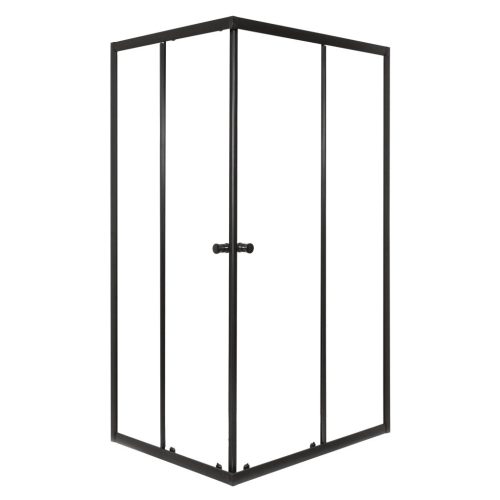 Olga SQ Element 70x70 fekete szögletes zuhanykabin tálca nélkül