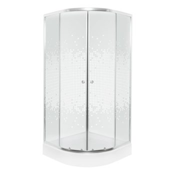 Pixel 80 fehér íves zuhanykabin XN tálcával