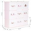 Rózsaszín játéktároló szekrény 110x37x110 cm