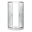 Spirit Bamboo 90x90 cm íves zuhanykabin zuhanytálcával