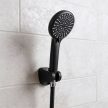 Lili 5 funkciós kézizuhany tömlővel tartóval fekete