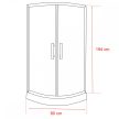 Spirit Matt 80x80 cm íves zuhanykabin zuhanytálcával