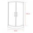 Spirit Matt 90x90 cm íves zuhanykabin zuhanytálcával