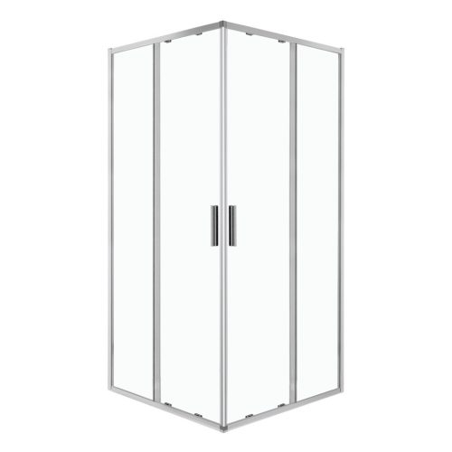Solid SQ 100 króm szögletes zuhanykabin tálca nélkül