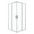 Solid SQ 100 króm szögletes zuhanykabin tálca nélkül