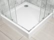 Solid SQ 100 króm szögletes zuhanykabin zuhanytálcával