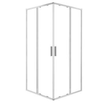 Solid SQ 80 króm szögletes zuhanykabin tálca nélkül