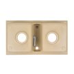 Tia szögletes két medencés gránit mosogató szifonnal bézs
