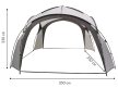 Szürke kerti pavilon 3,5x3,5 m