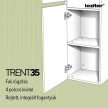 Trent függesztett oldal szekrény barna