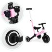 Tricikli tolókarral 2 az 1-ben rózsaszín